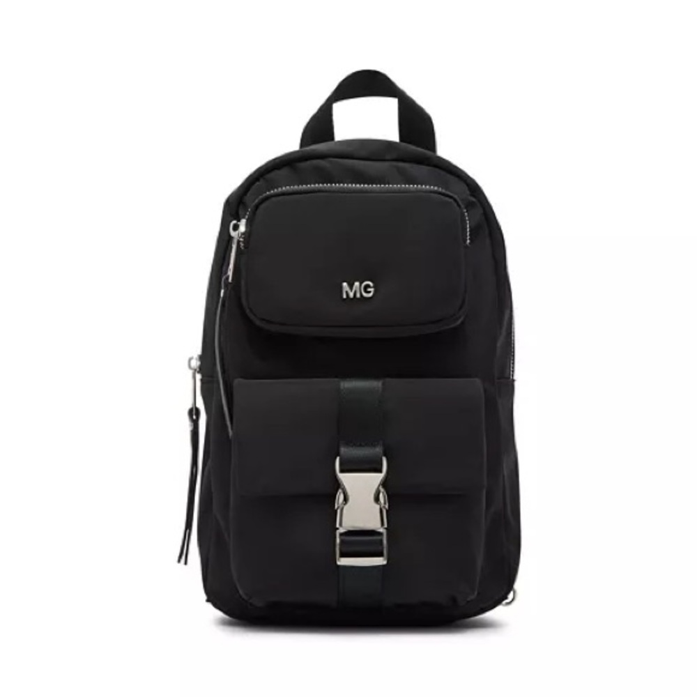 MADDEN GIRL•black nylon sling backpack crossbody bag NWT